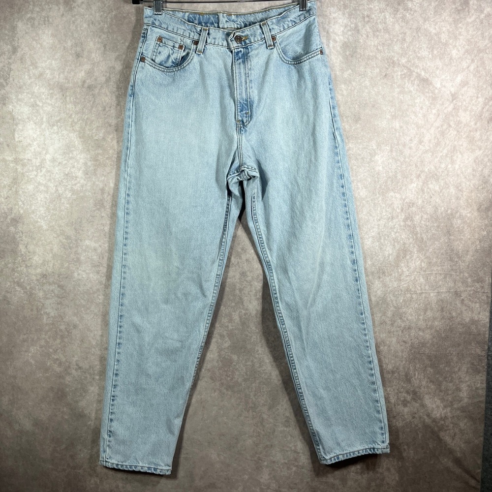 Vintage Levi's 561 Jeans Womens 12 Blue Light Wash Loose Fit Straight Leg 90s